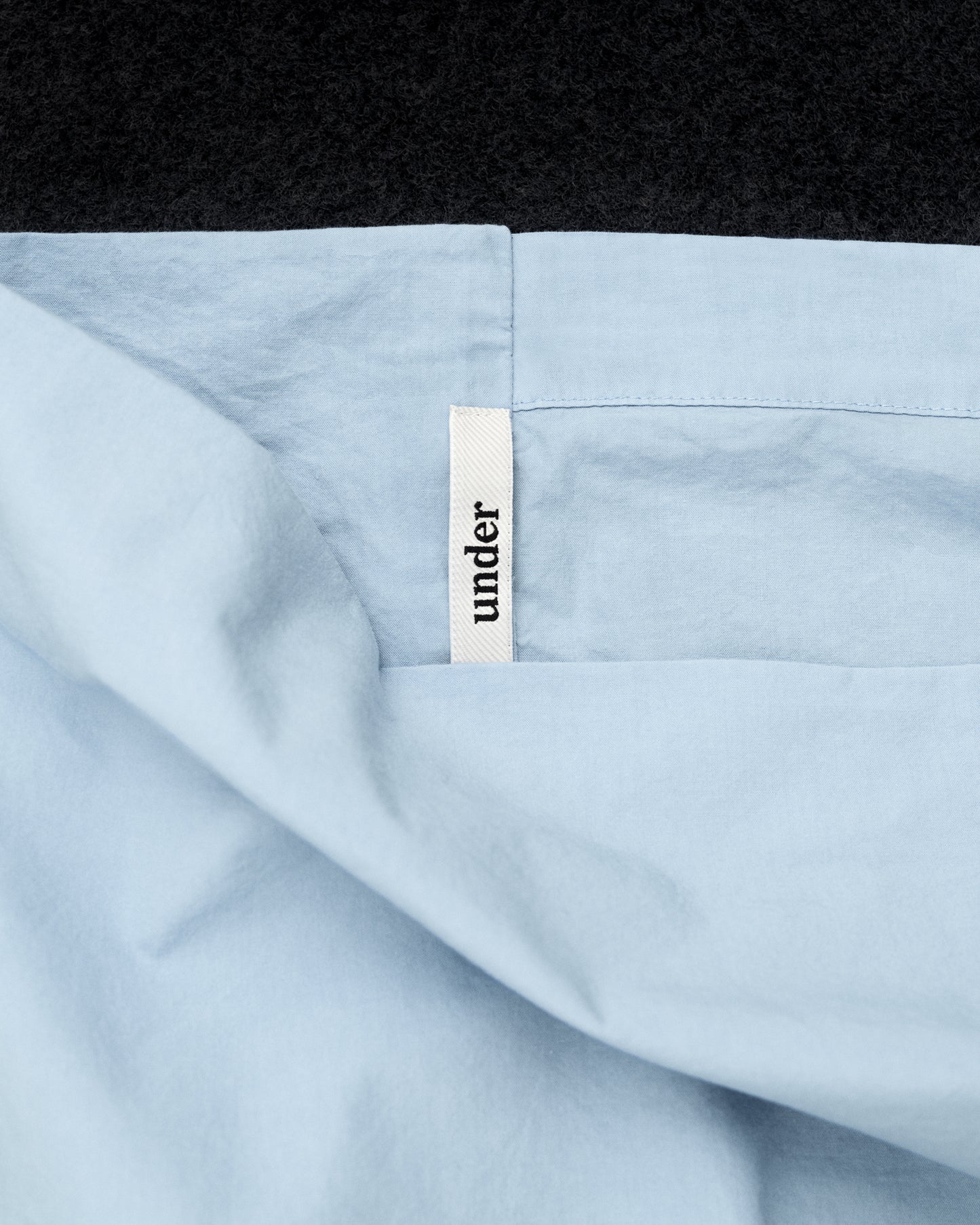 percale pillowcase — light blue