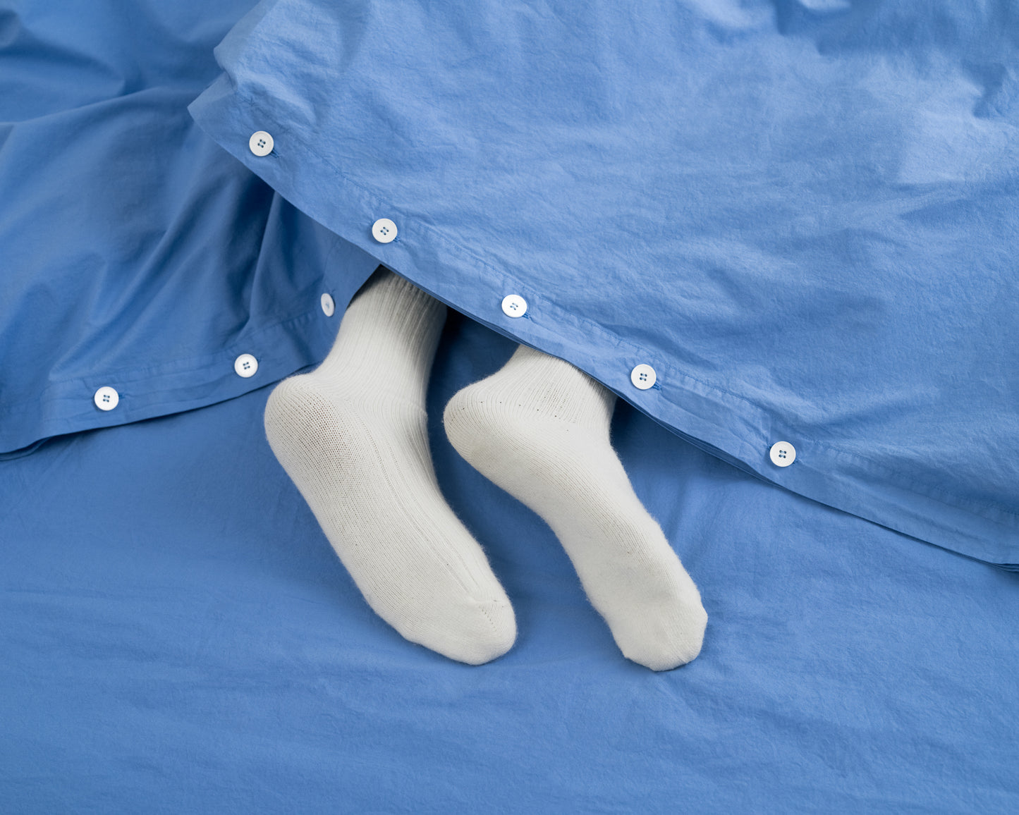 percale duvet cover — azure