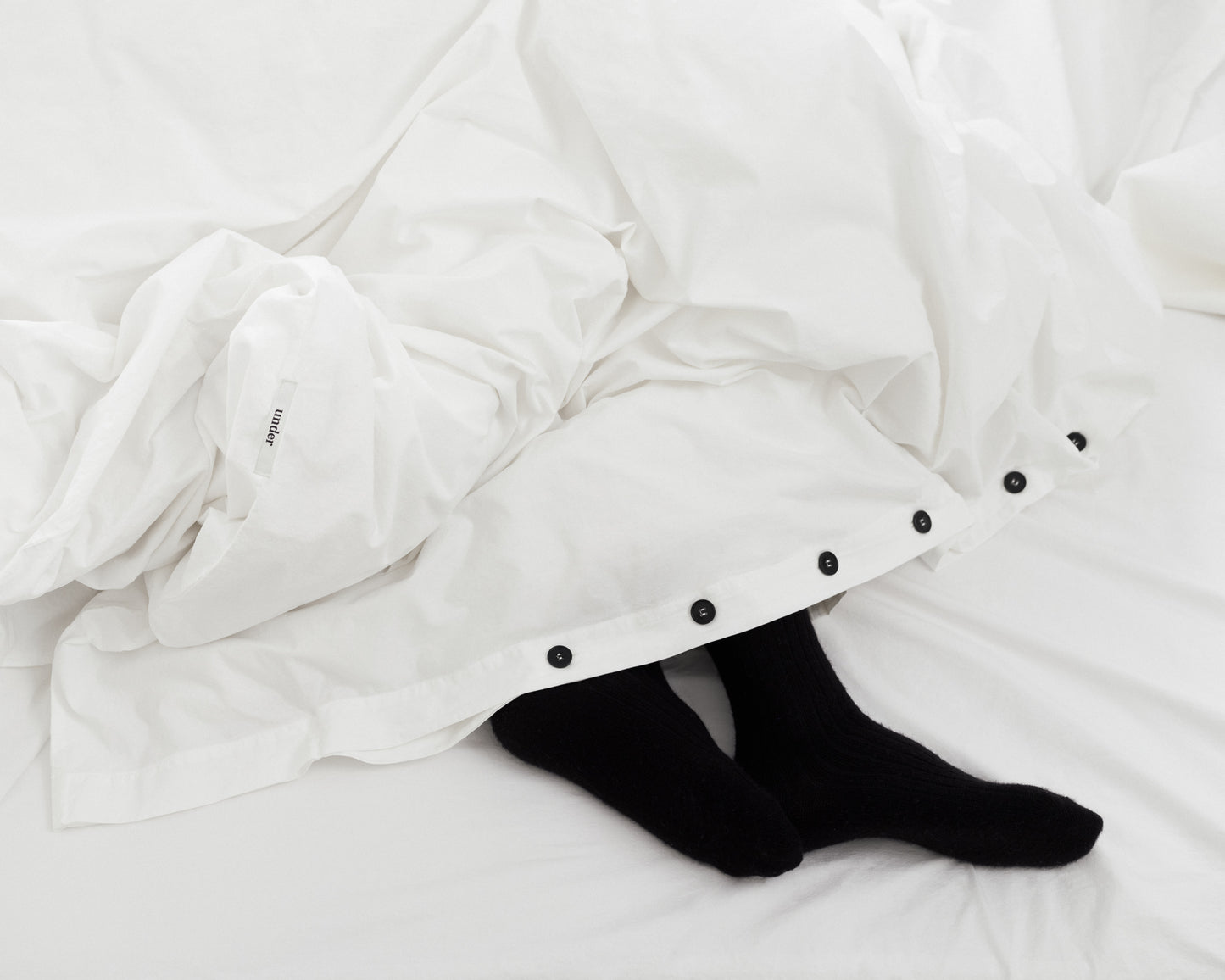 percale duvet cover — white