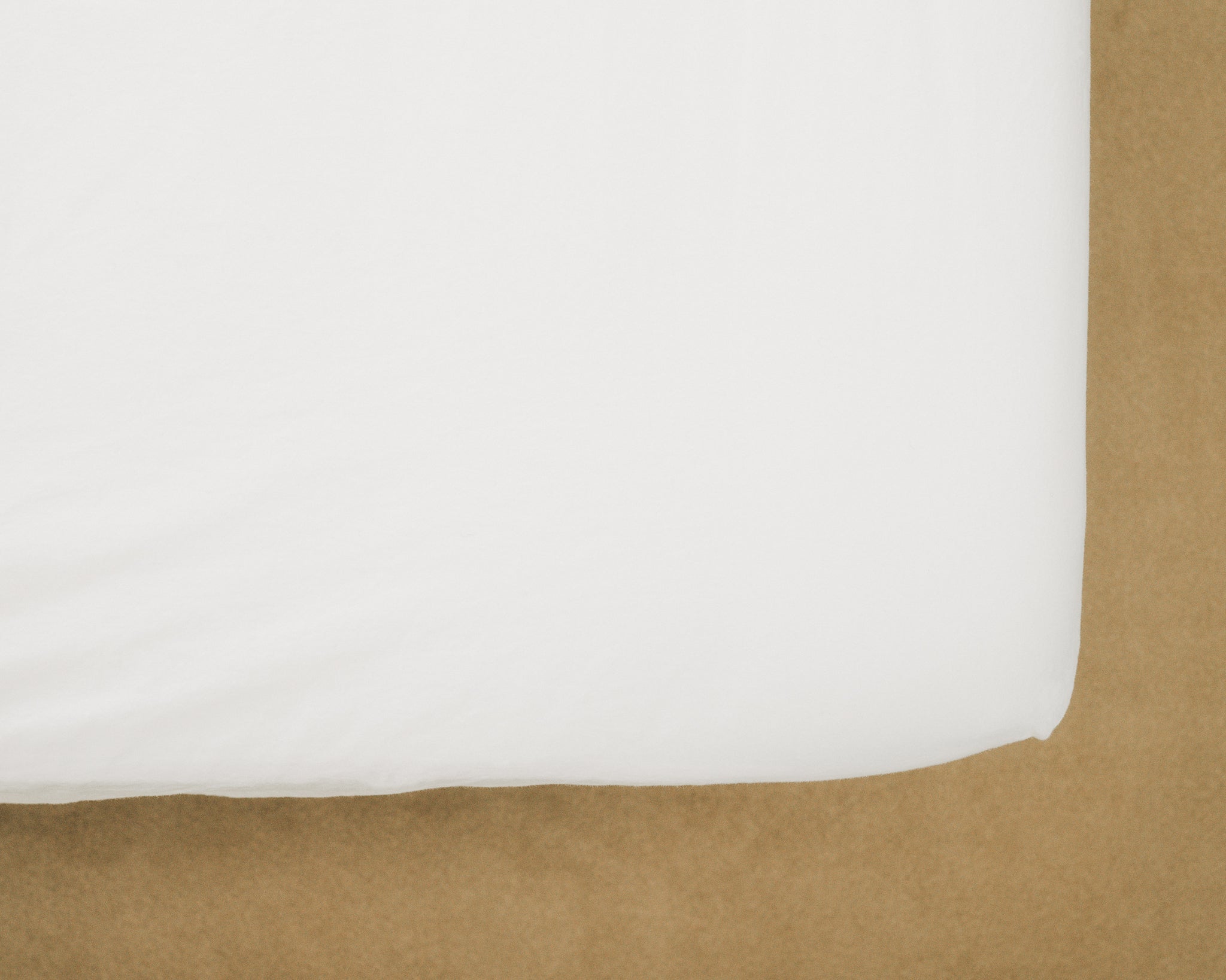 percale fitted sheet — white