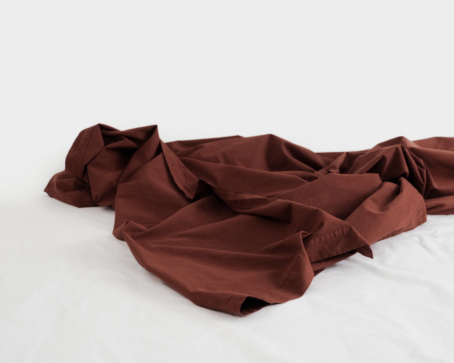 percale flat sheet — cacao