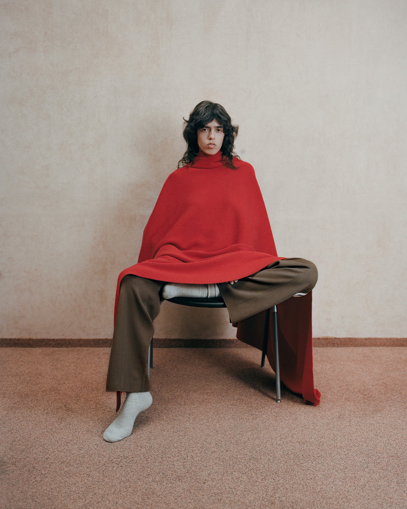 wool blanket — tulip red