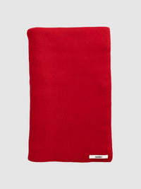 wool blanket — tulip red