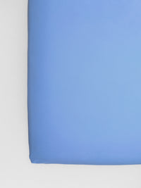 percale fitted sheet — azure