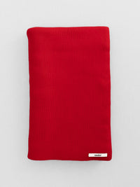 wool blanket — tulip red