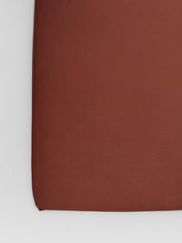 percale fitted sheet — cacao