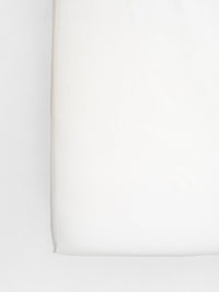 percale fitted sheet — white