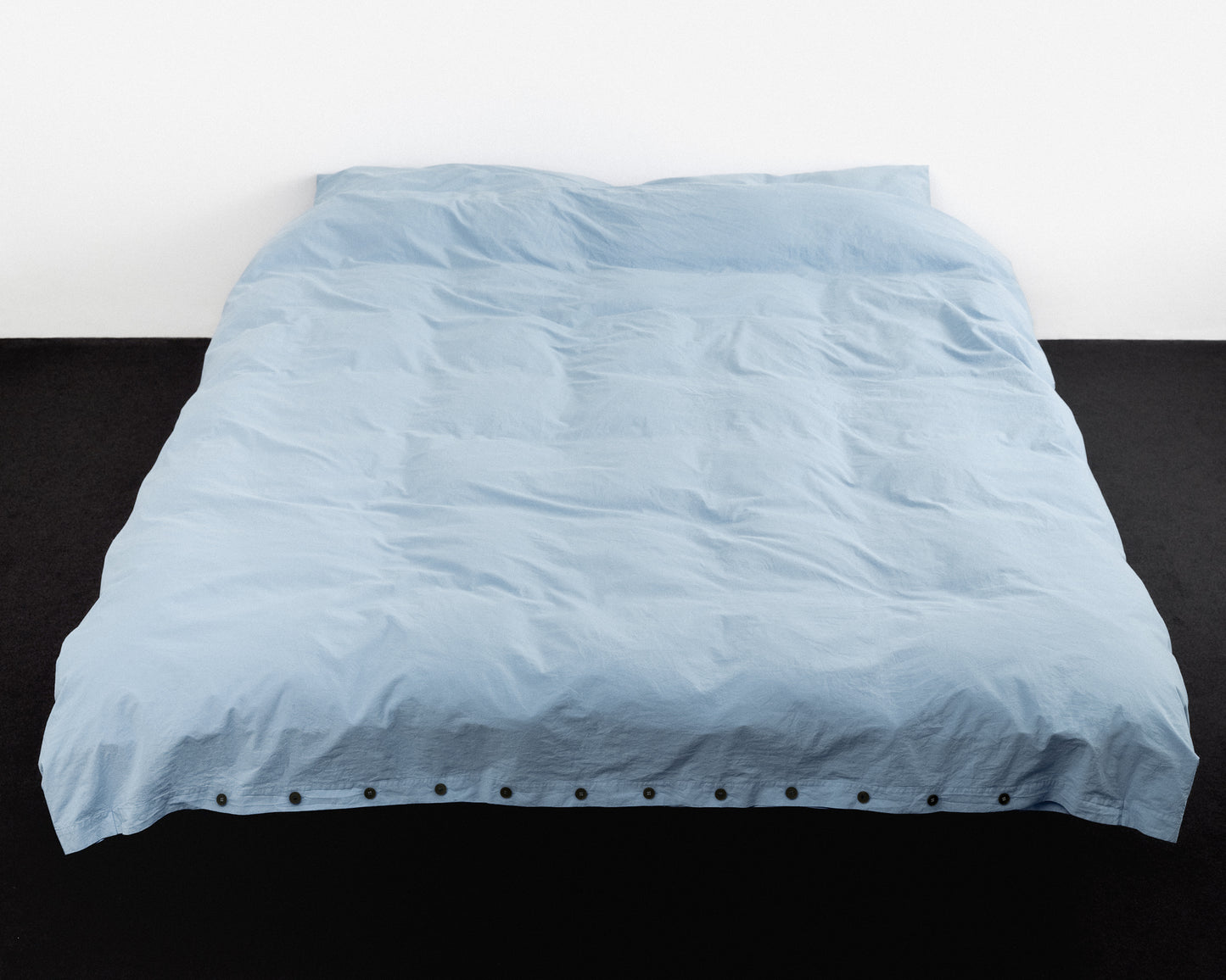 percale duvet cover — light blue