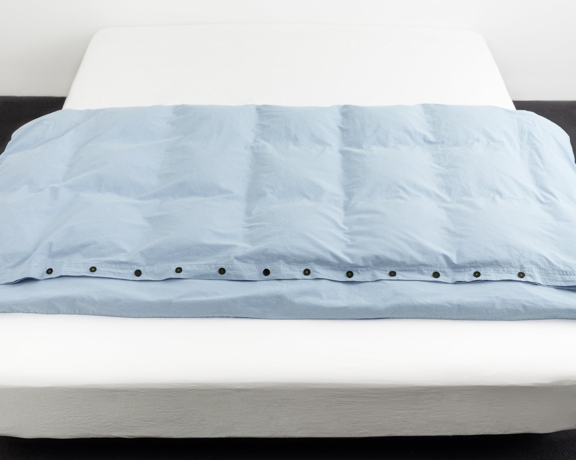percale duvet cover — light blue