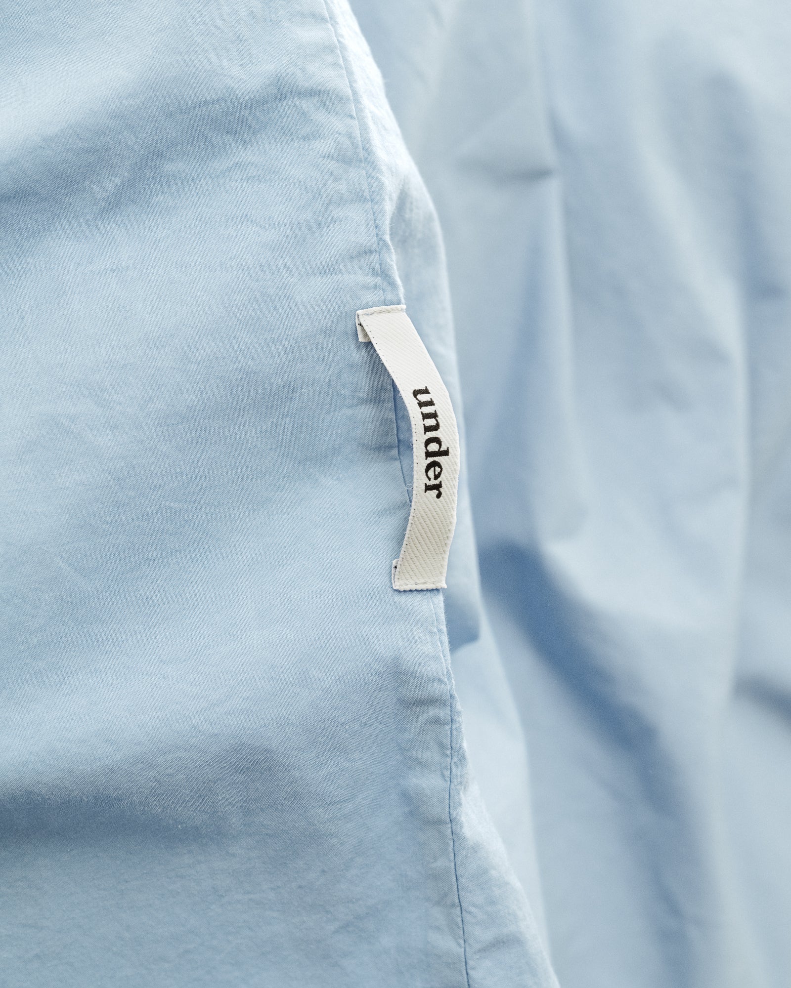 percale duvet cover — light blue