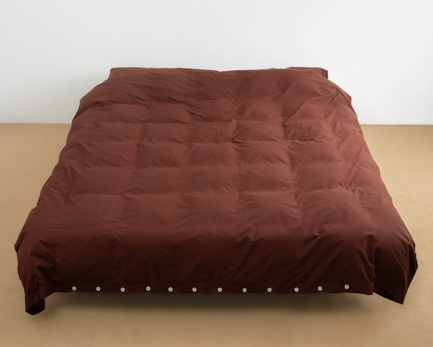 percale duvet cover — cacao