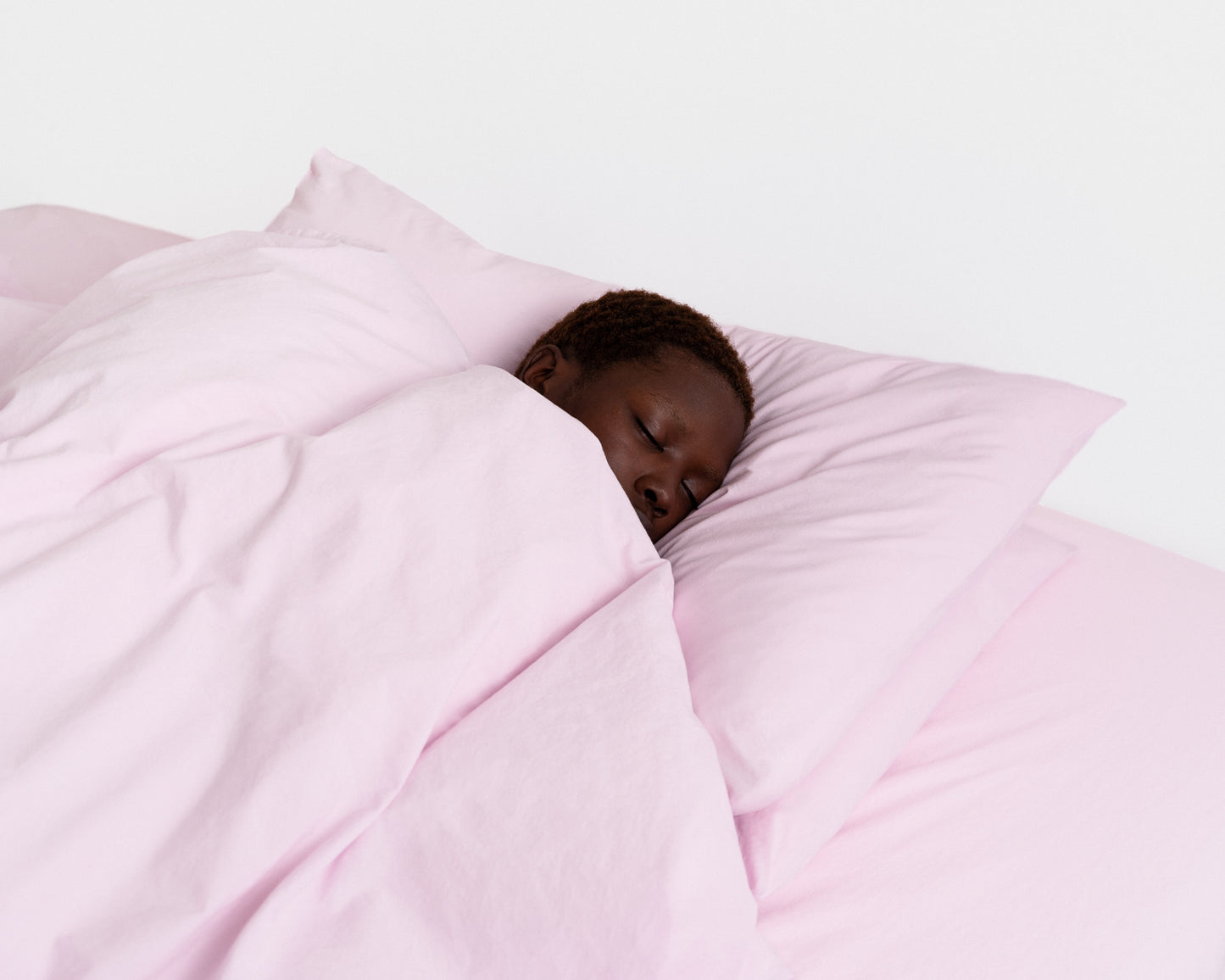 percale duvet cover — rose