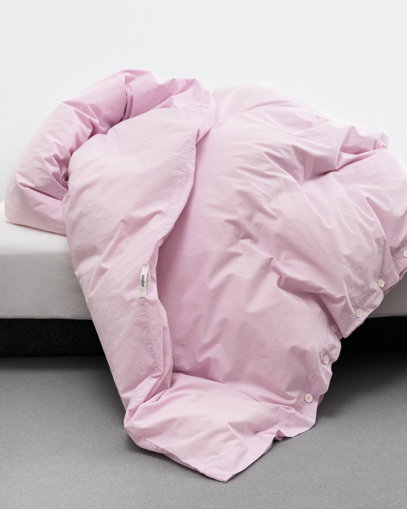 percale duvet cover — rose