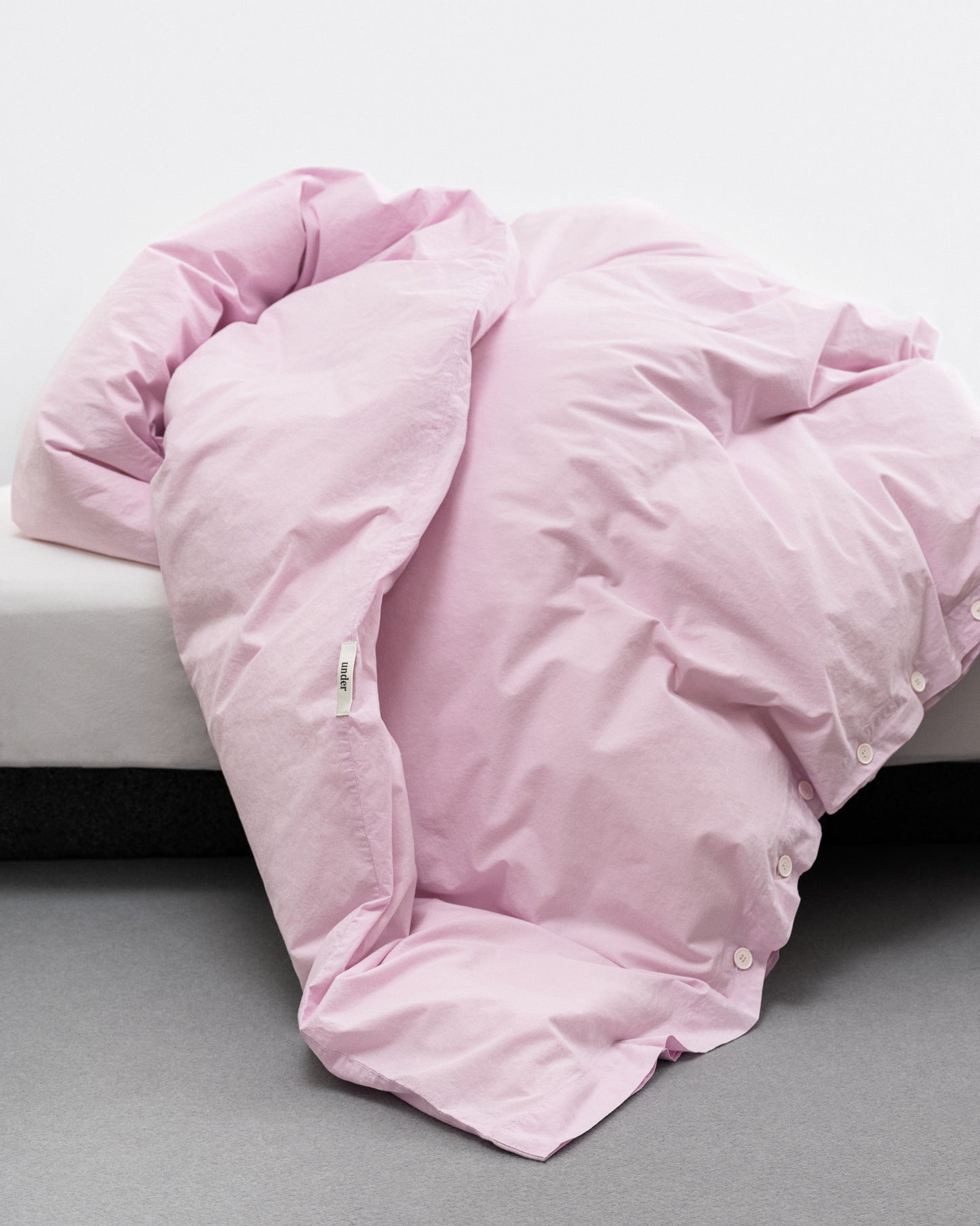 percale duvet cover — rose