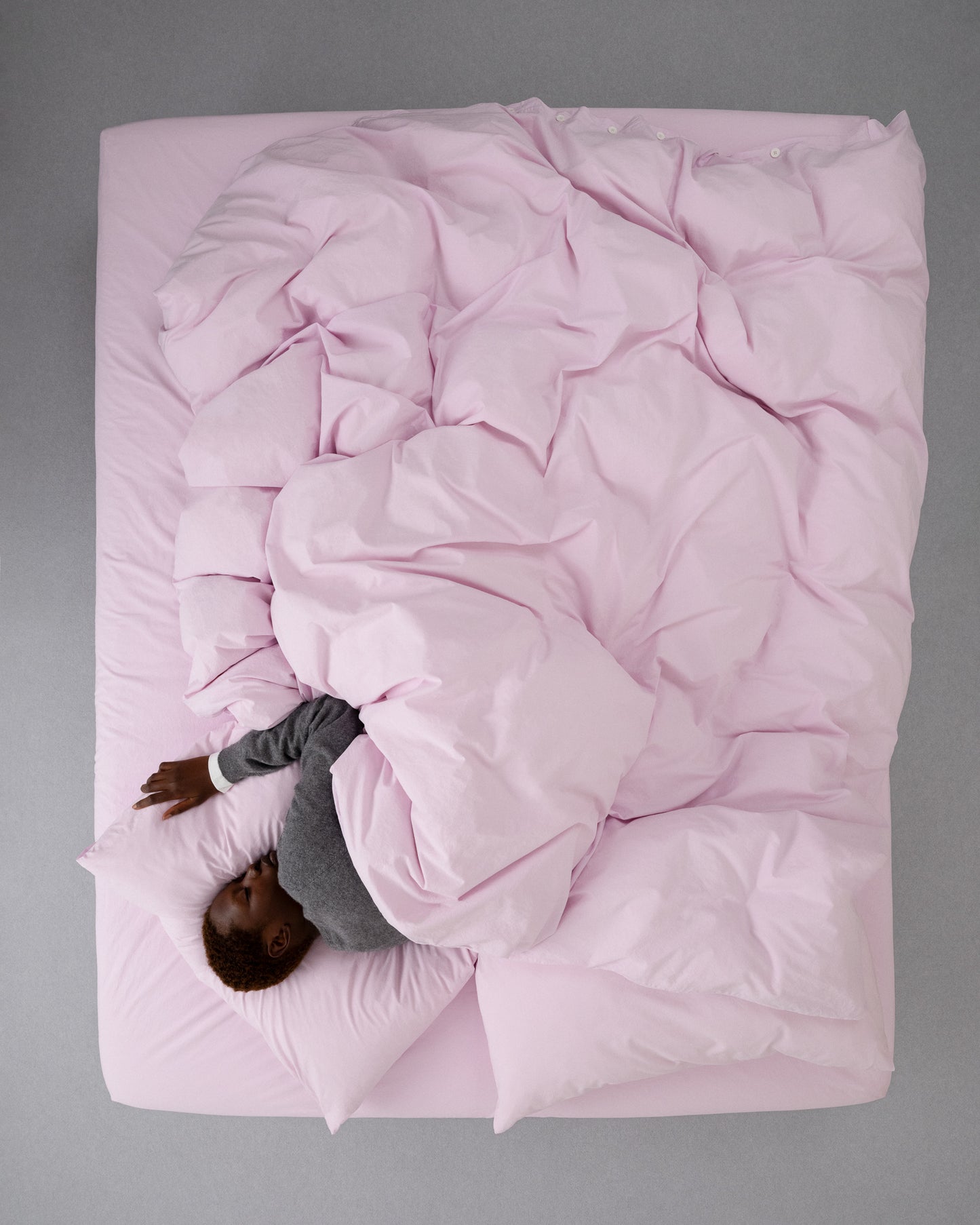 percale duvet cover — rose