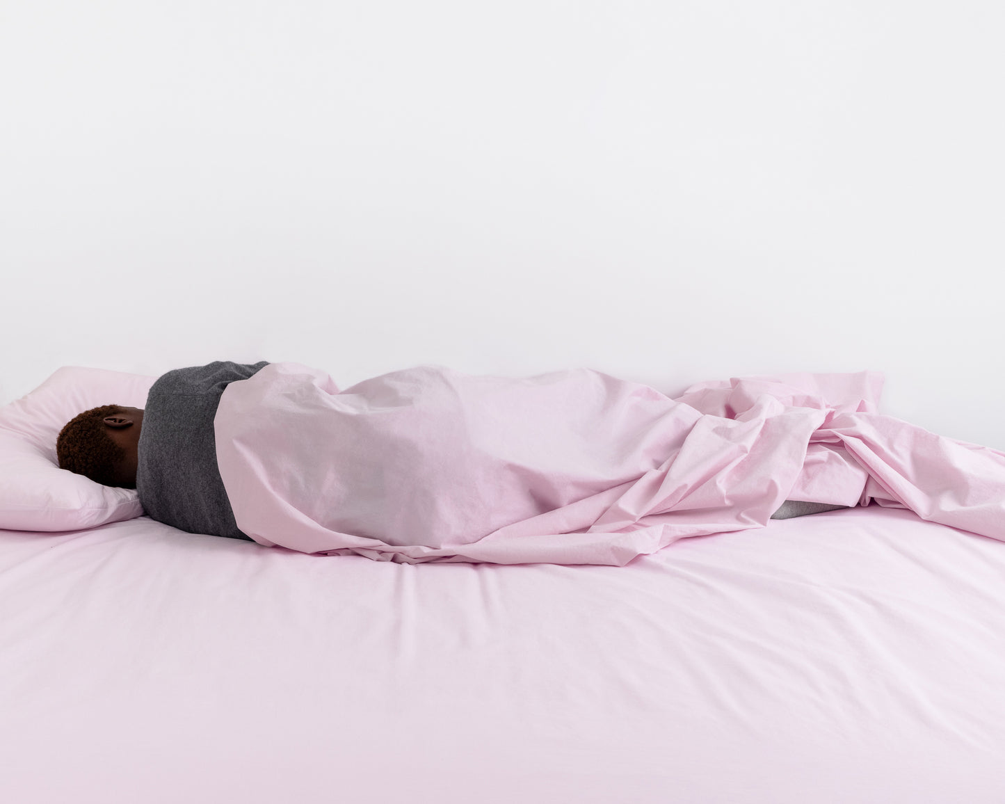 percale flat sheet — rose