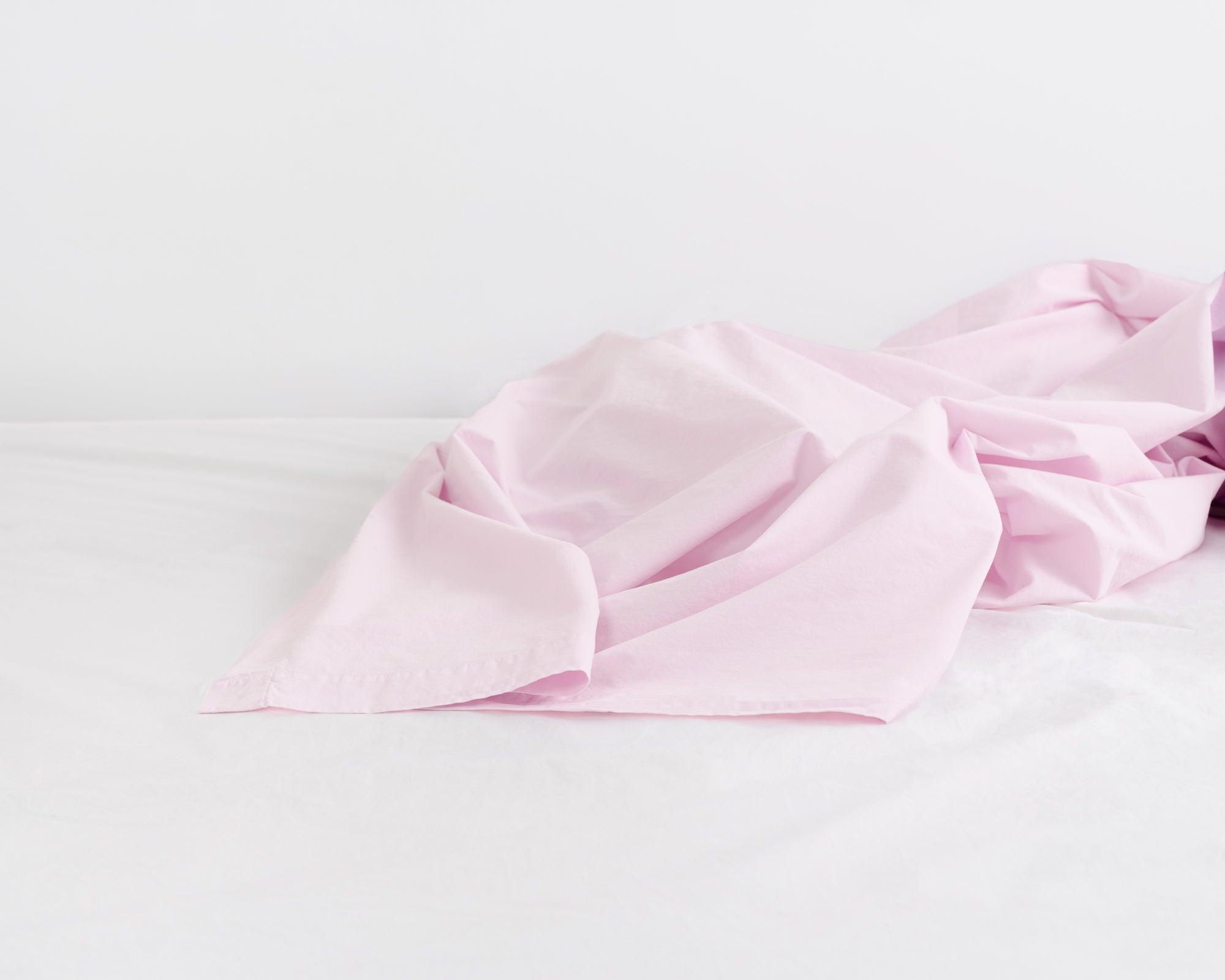 percale flat sheet — rose