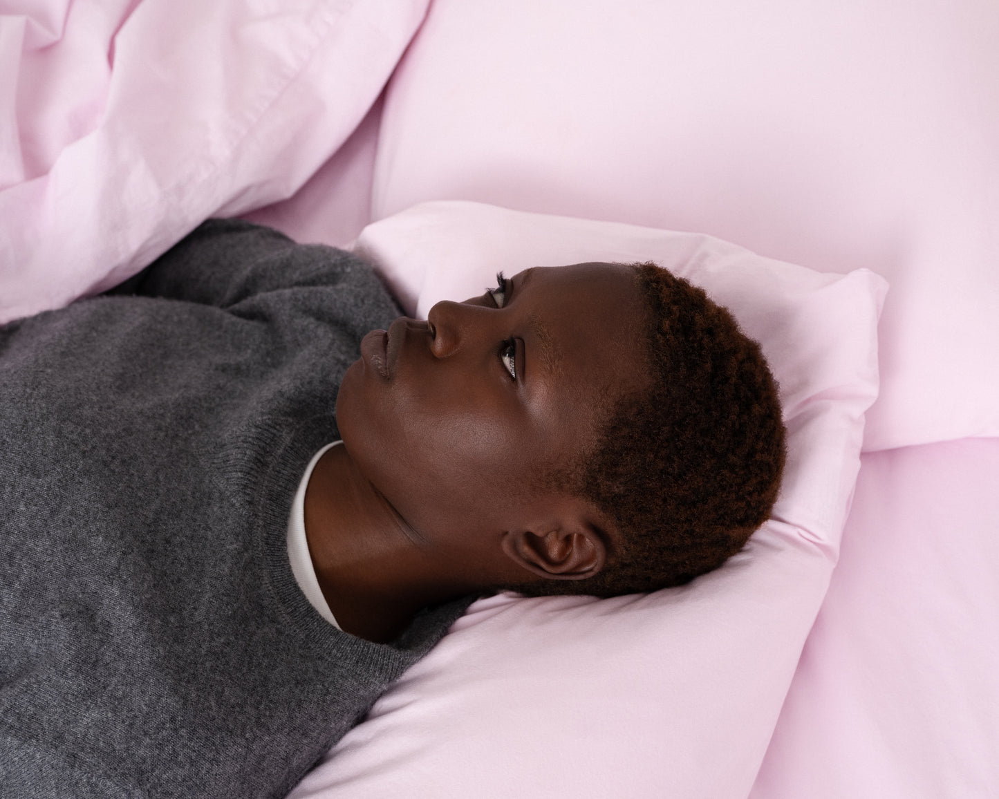 percale pillowcase — rose