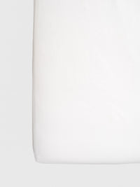 percale fitted sheet — white