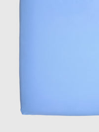 percale fitted sheet — azure