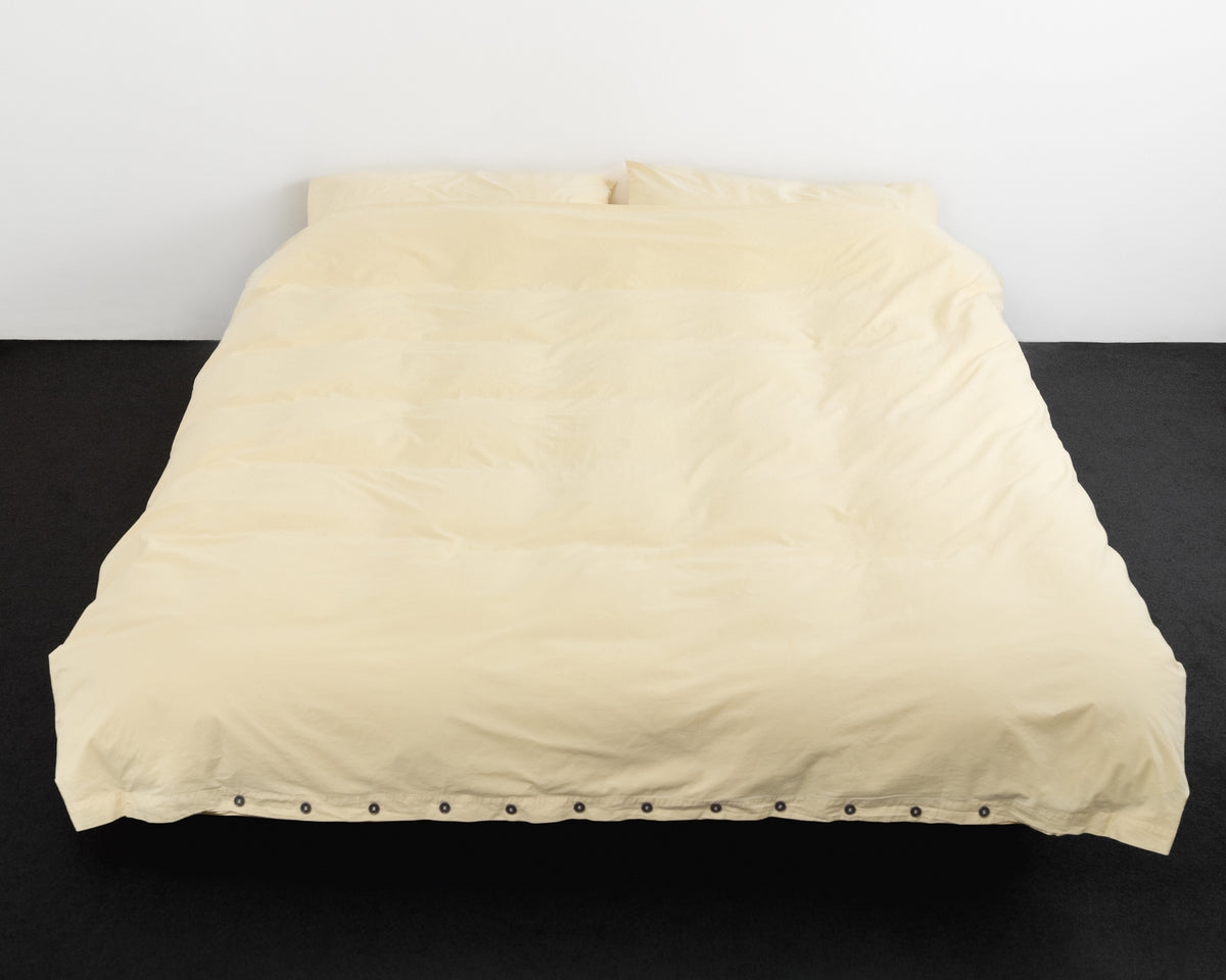 percale duvet cover — butter