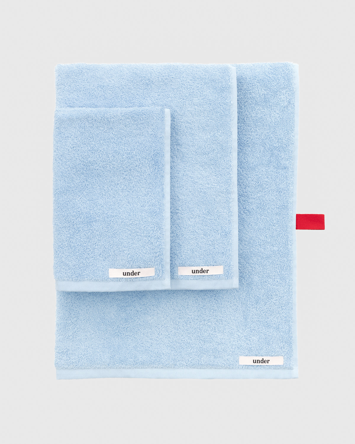 towel set — light blue