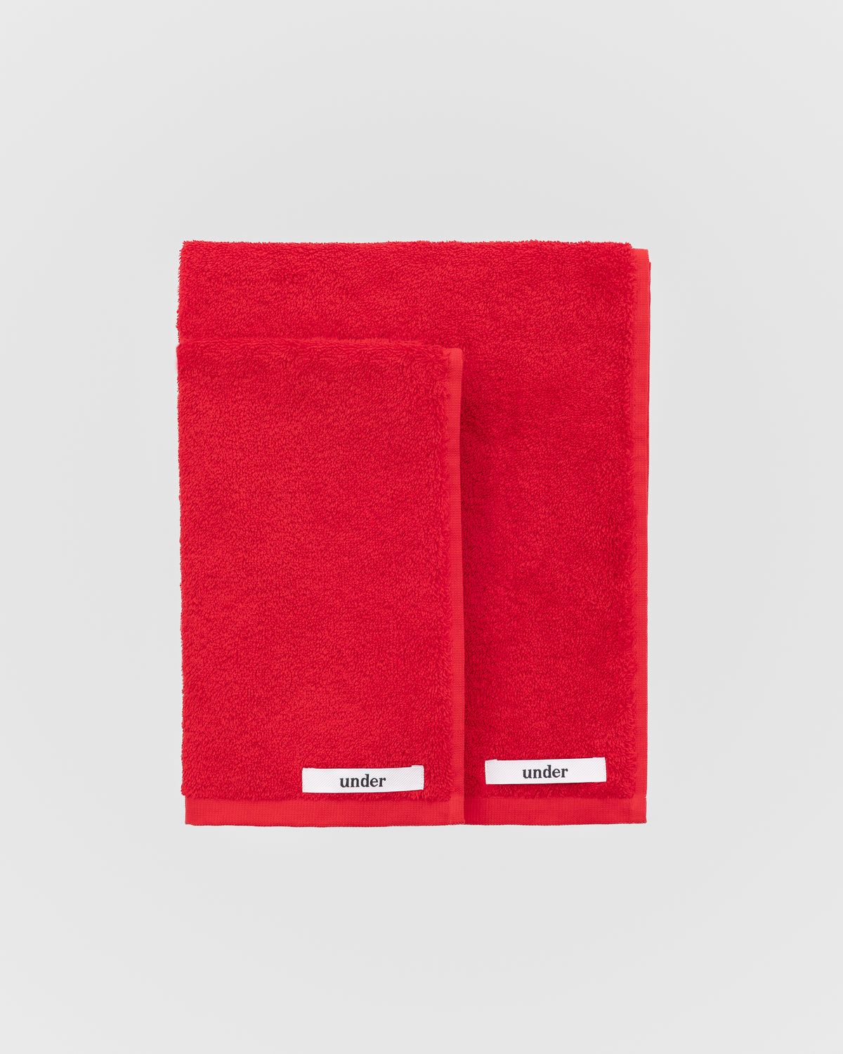 hand towel — tulip red