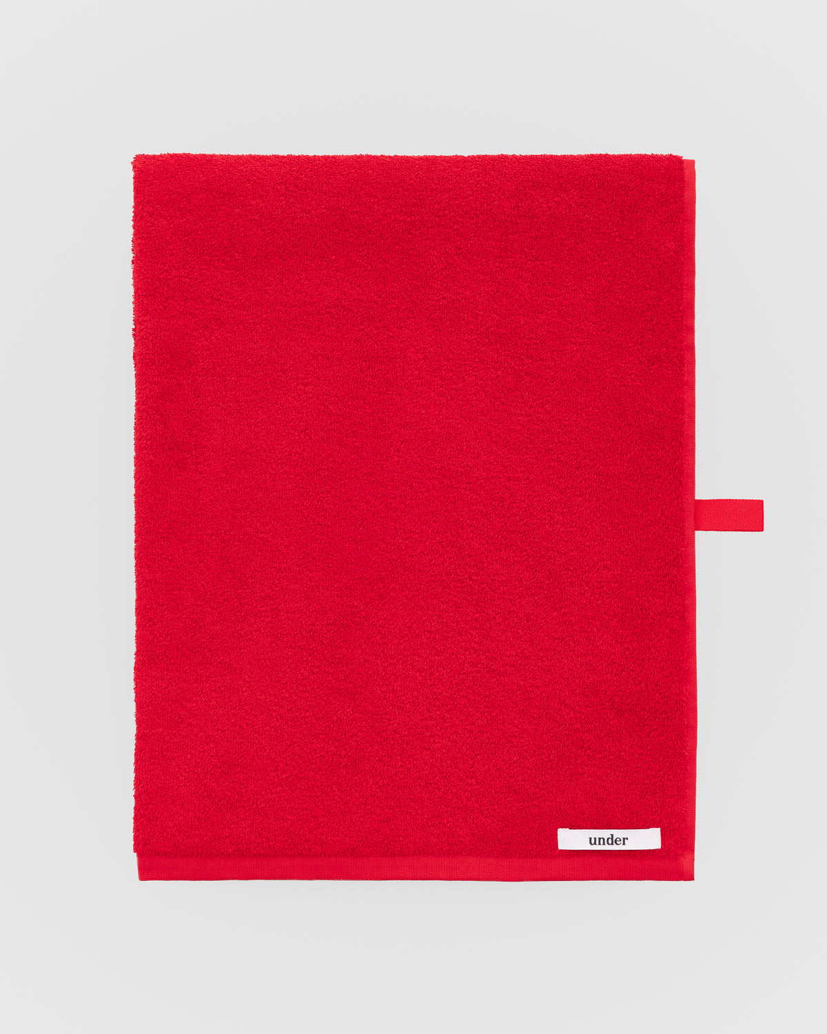 bath sheet — tulip red