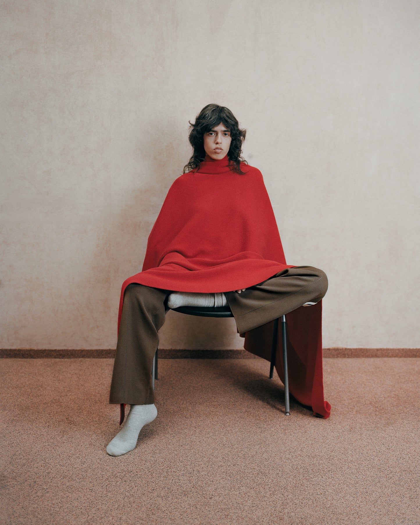 wool blanket — tulip red